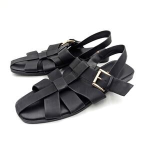 MIA Elara Fisherman Sandal Slingback Strap Women's Black Size US6.5M EU37.5